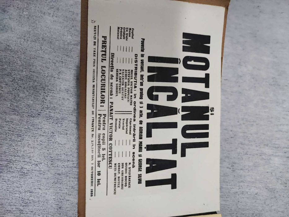 Album teatru „Motanul încălțat” 1939 – raritate interbelică