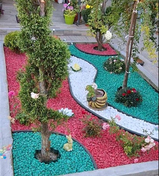 Снежно бял чакъл за украса и декорации на градинкия