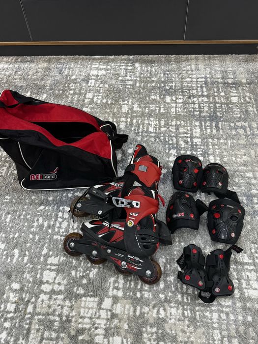 Роликовые коньки комплект с защиткой