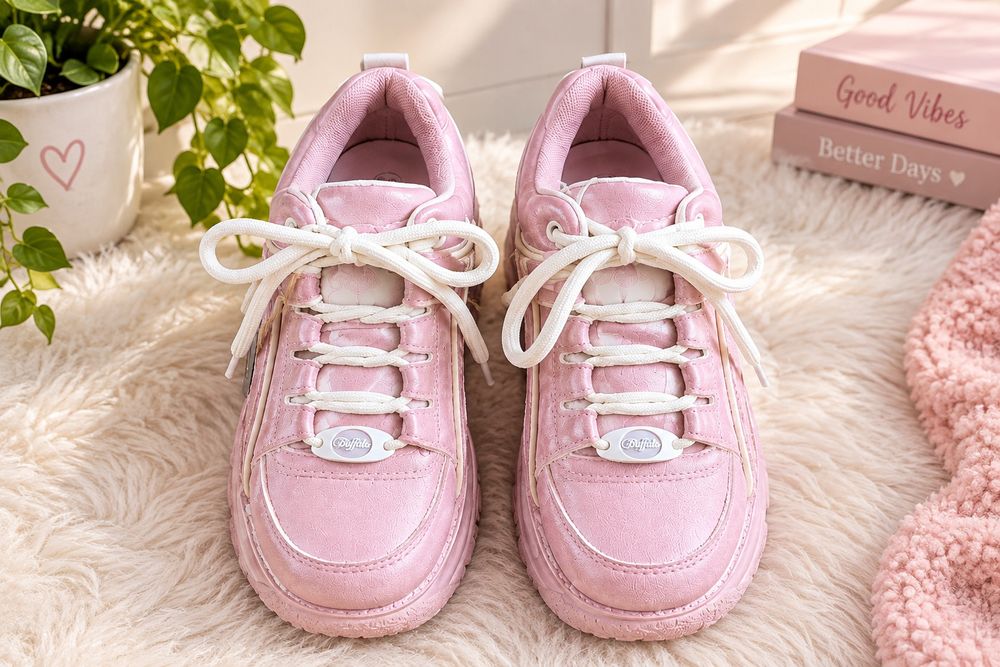 Buffalo London Classic Low in Pale Pink