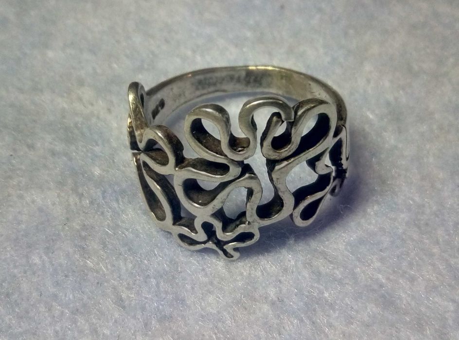 Ажурен Бутиков Флорален СРЕБЪРЕН ПРЪСТЕН - Сребро 925