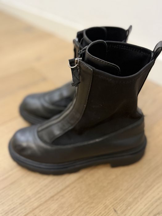 Ghete Mango Kids negre – mărimea 35 – fermoar frontal