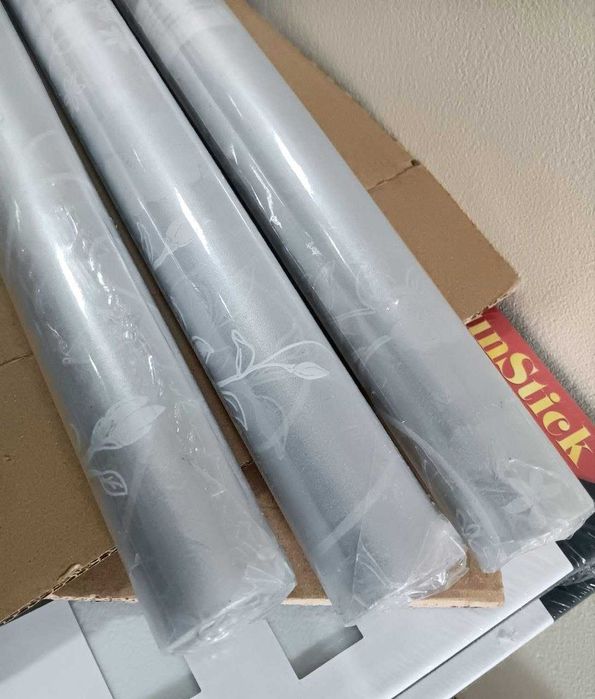 Декоративно фолио за прозорци Antrect, 60 x 400 см, самозалепващо статично фолио за прозорци, непрозрачно отвън