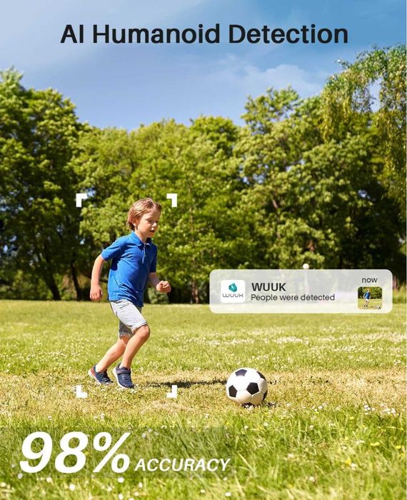 WUUK 2K слънчеви охранителни камери 2 бр. външни 32G локално хранилище