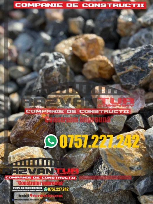 Piatra decorativa de cariera / gard / gradina 25 - 63 mm / 90 - 120 mm