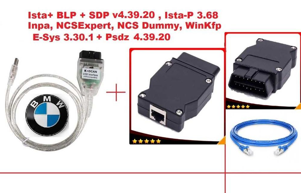 Pachet interfete diagnoza BMW Inpa K+DCAN si Enet, Ista+ 4.39.20 Esys Inpa Ncs Expert