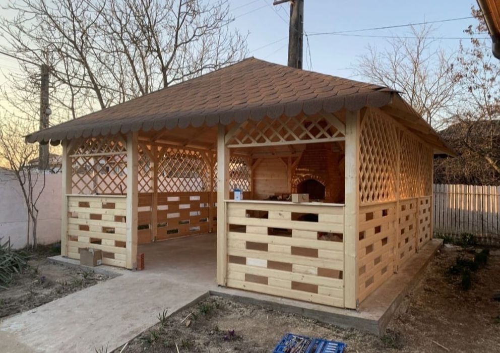 Terase din lemn
-foișoare la comanda
-pergole modele moderne
-leagăne din lemn sau metal
-gard confecționat din lemn
-asteriala (plata) din lemn sau t