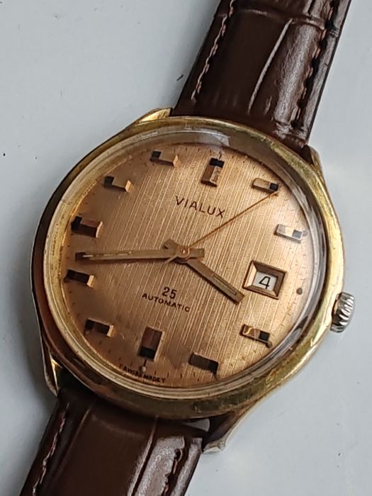 Ceas Vialux Automatic 25 rubine, 38,5 mm Funcționează Impecabil!