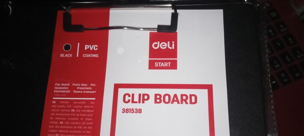 Клипборд Deli Start /38153B, A4, черен/