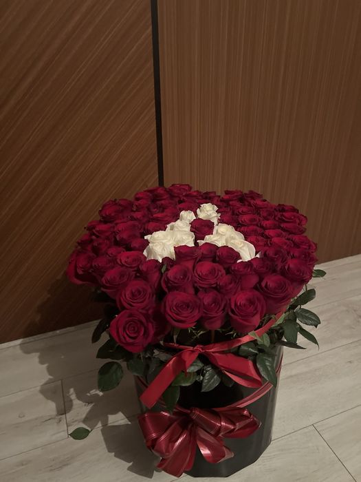 101 розы . Цветы свежый бу