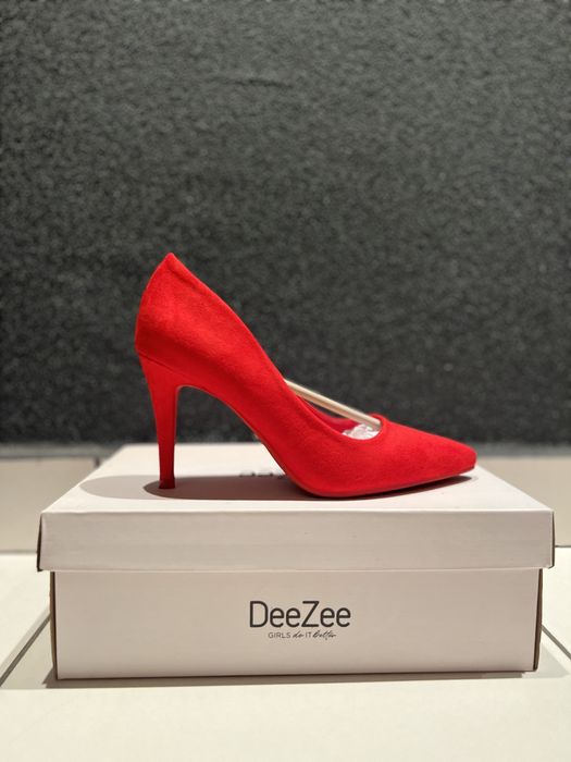 Pantofi stiletto dama rosii DeeZee 37