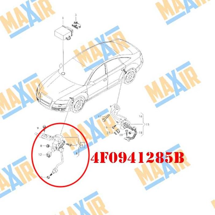 Сензор датчик кантар за ниво на въздушно окачване Audi A6 C6
