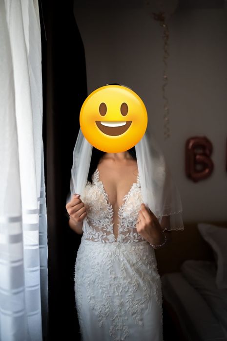 Rochie de mireasa 2 in 1 cu trena detasabila