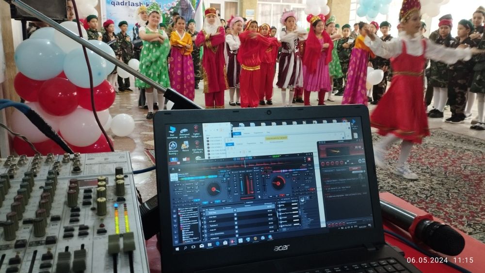 Услуги Дж + калонка аппаратуры Kalonka xizmati mikrafon + Dj