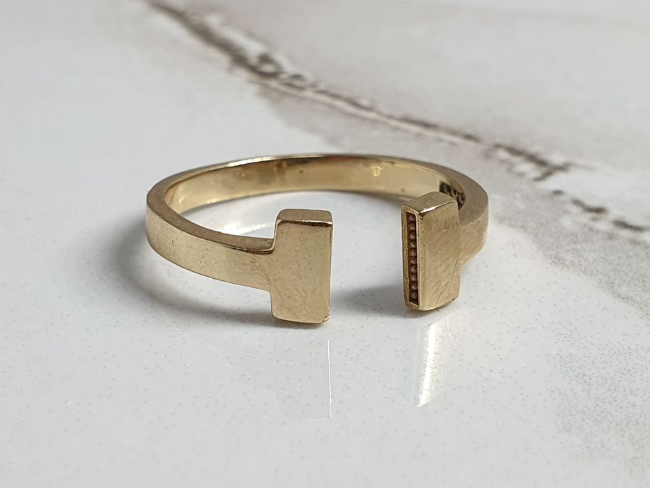 Inel din aur de 14K tip Tiffany – mărime 59 – 2,15 g