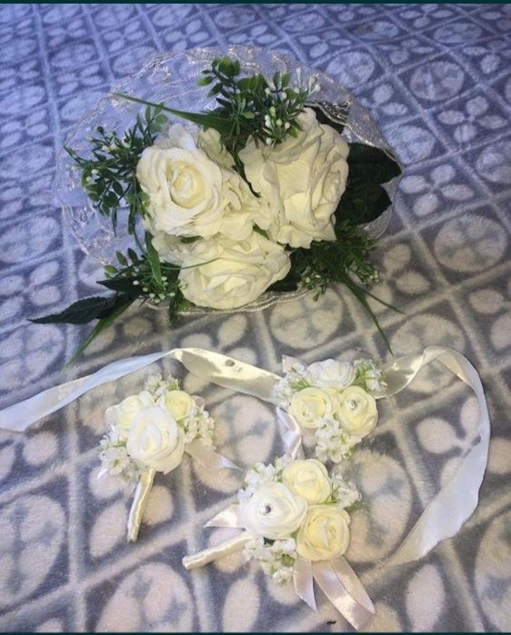 Букет для невесты, бутоньерка.бабочка  ...