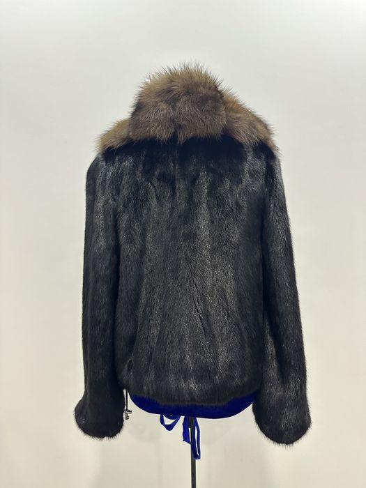 Норковая шуба воротник соболь