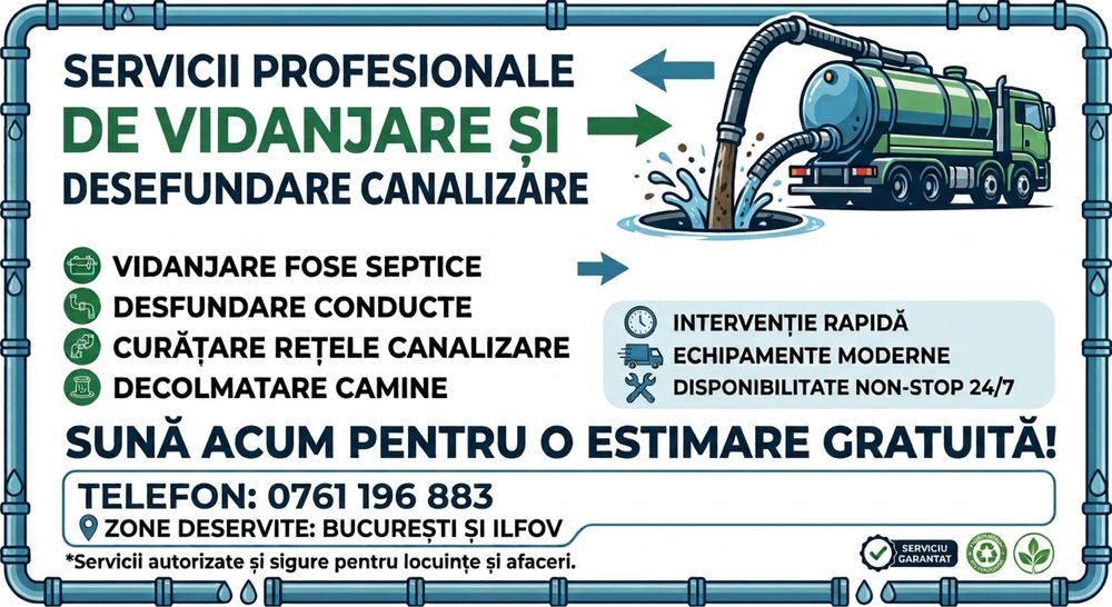 Vidanjare și Desfundare Canalizare
