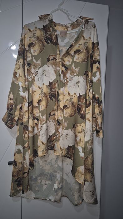 Cămașă lungă / Rochie-cămașă Zeta Otto, imprimeu floral, mărime universală