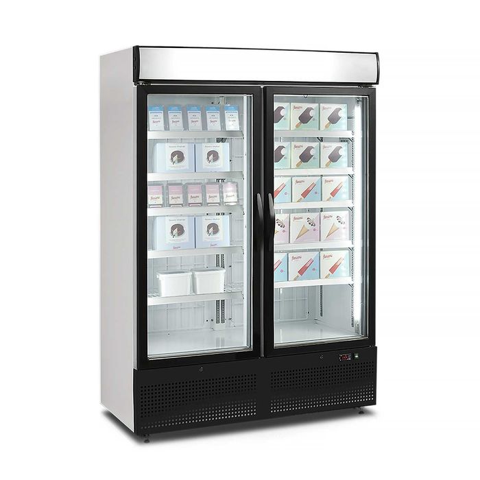 Vitrina Congelare NF500, 2 usi, 1.37m, Agregat Intern, NOU