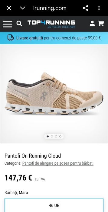 Adidasi alergare On Running Cloud Swiss Engineering marimea 43 zero km