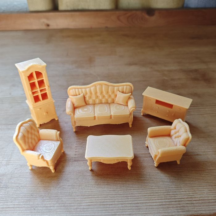 Пълен комплект мини мебели за къща за кукли – 3D принт