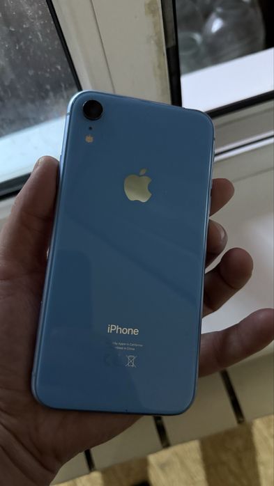 Айфон хр (10) голубой цвет, 64гб