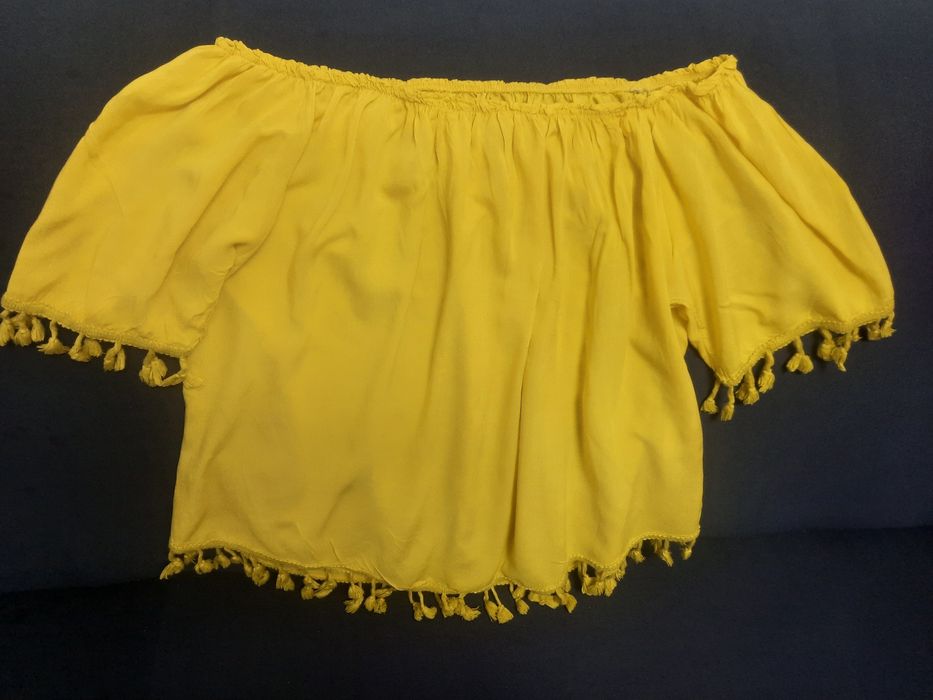 Geanta și bluză mărimea S-M, culoarea muștar