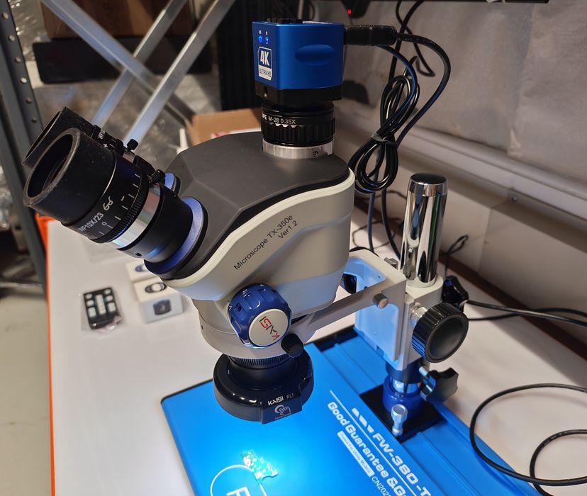 Microscop trinocular + camera 4k