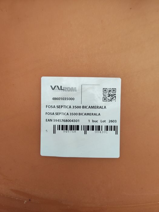 Fosă septică 3500 L nou nouță