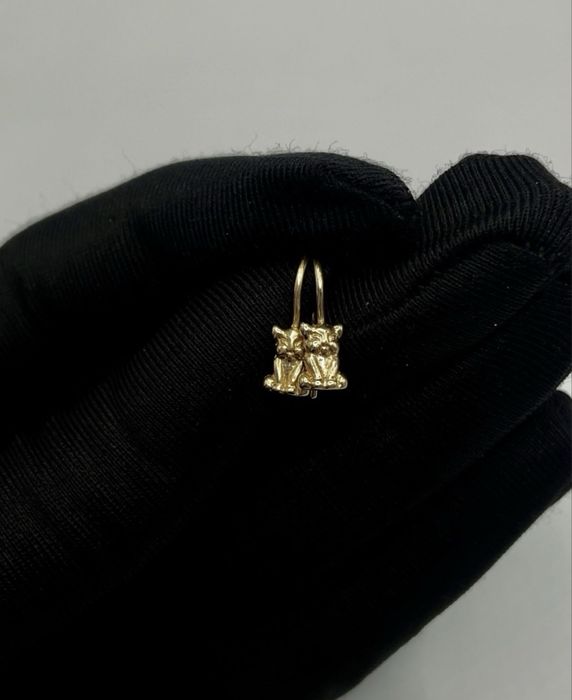 Золотые детские серьги 585 | 1,28 гр