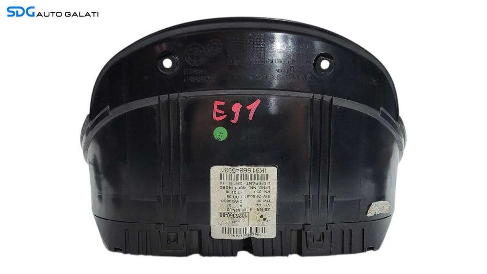 Ceas Ceasuri Cluster Instrumente Bord BMW Seria 3 E90 E91 2.0 Diesel 2004 - 2011 Cod 9166846-03 1025350-86 IK9166846031 [L7626]