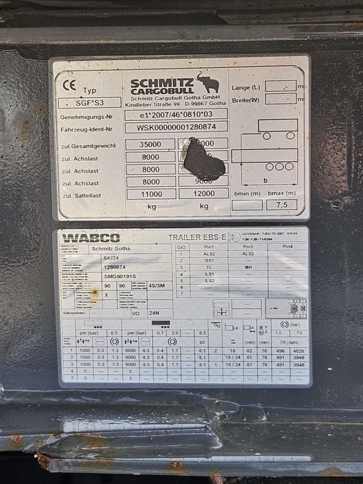 Vând semiremorcă Basculabila Schmitz 2014