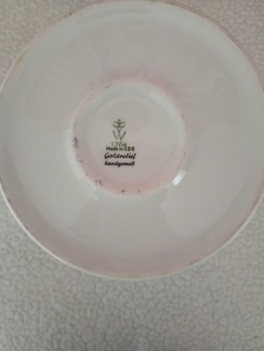 Старинна порцеланова газена - газова лампа - WALLENDORF