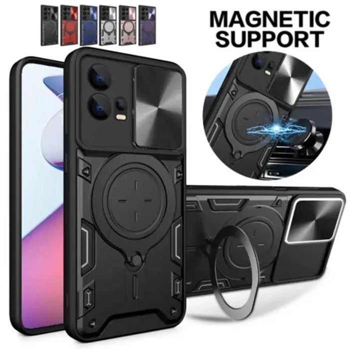 Husa ARMOR Magsafe cu inel si protectie glisanta pt. Motorola Moto G72