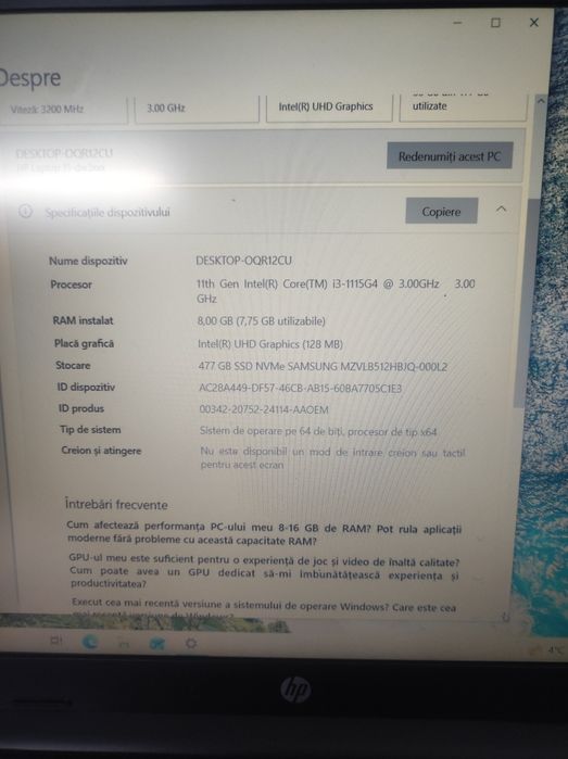 Laptop HP 15DW3043nq