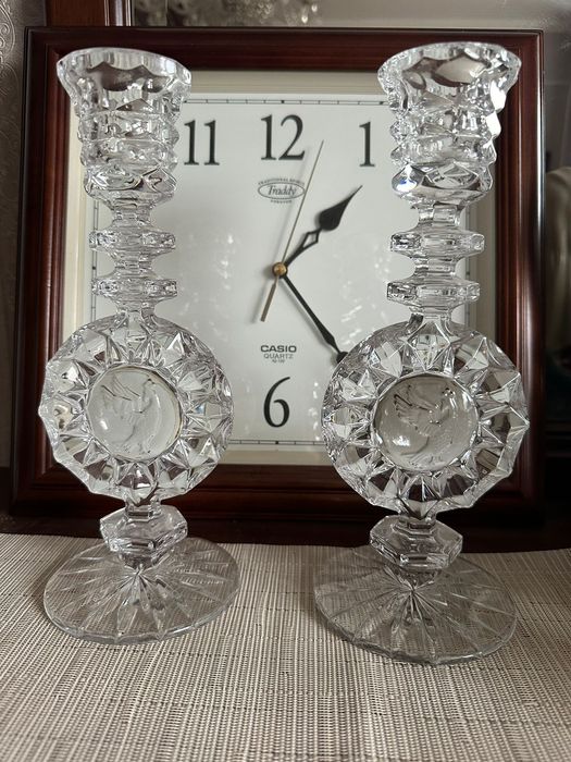 Подсвечник Гусь хрустальный