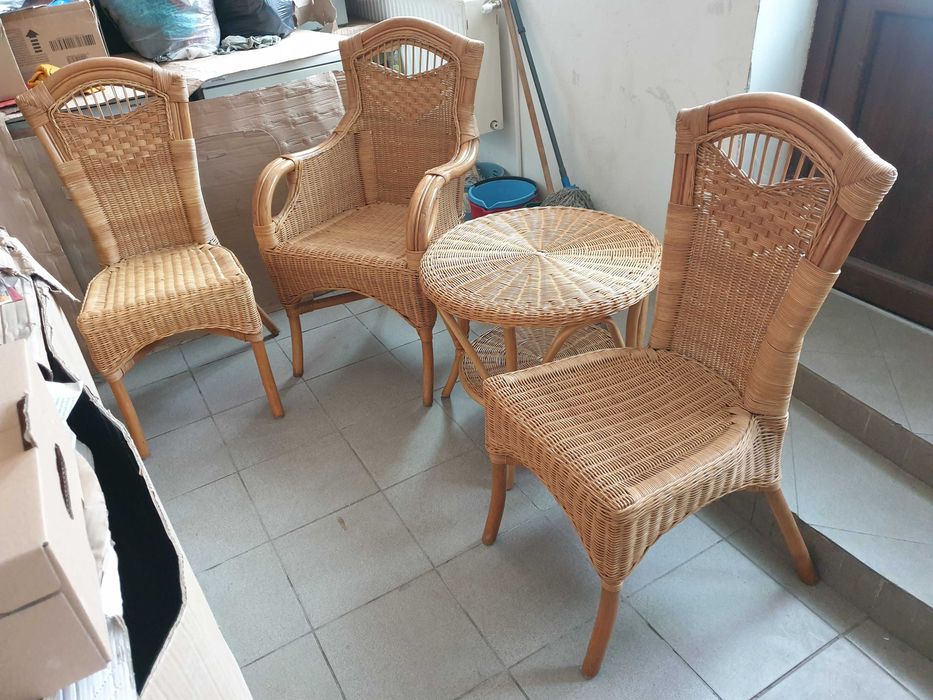 Set ratan natural-Terasa-Gradina-Filigorie-import