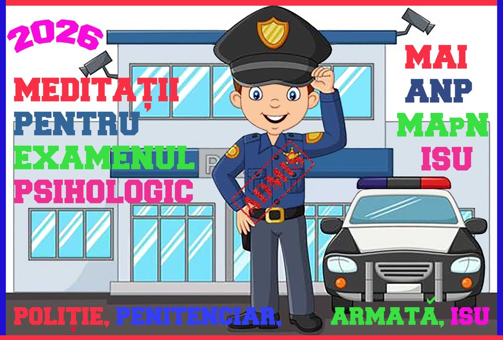 Meditatii pentru admiterea la examenul psihologic MAI, ANP, MApN