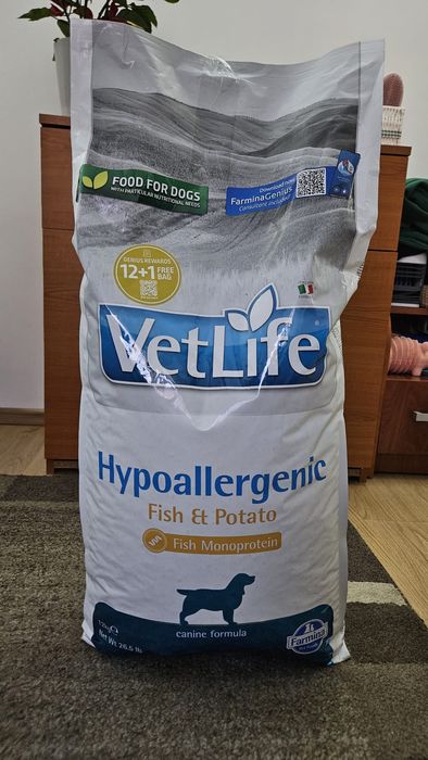 Mancare hipoalergenica pt caini talie mare