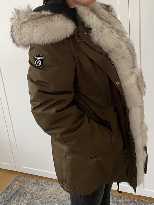 Парка с естествен косъм от лисица