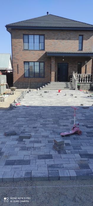 Укладка брусчатки плитки