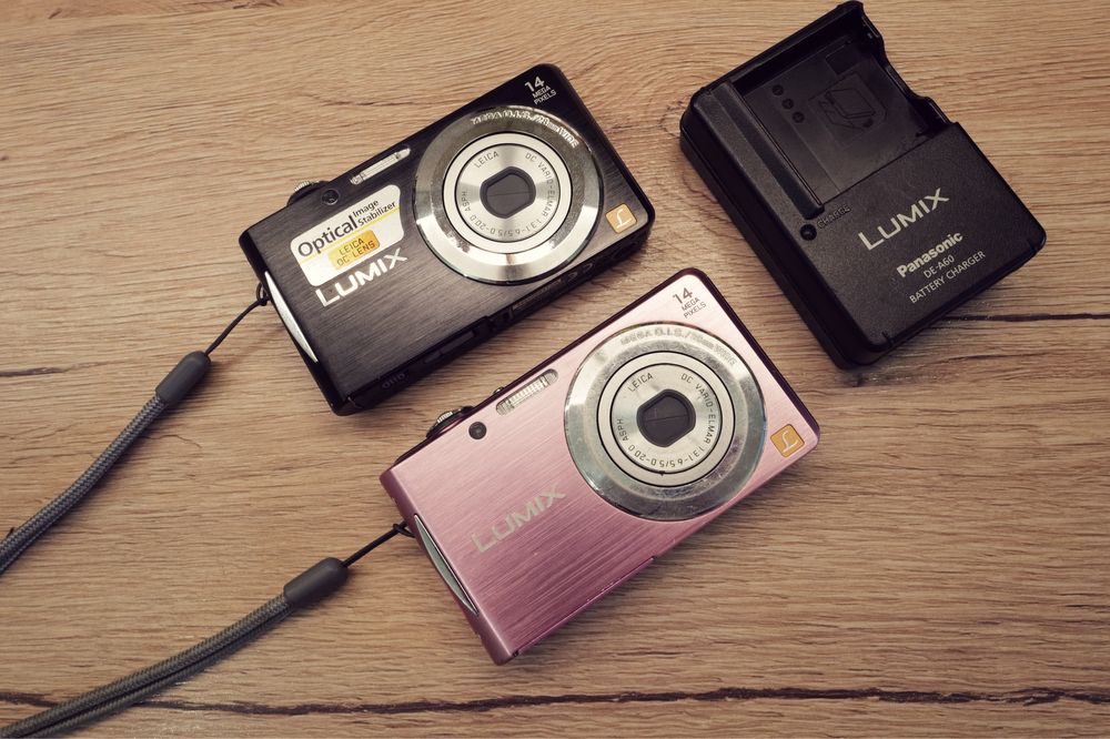Aparat foto Panasonic Lumix 14 Mp Leica lens Black and Pink instagram