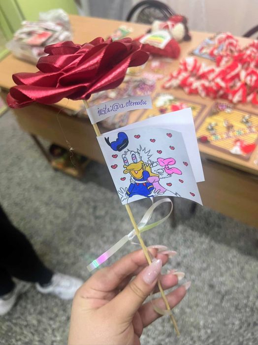 Букети от ръчно изработени рози