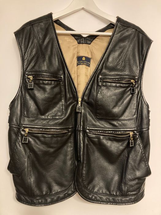 Vesta neagra piele