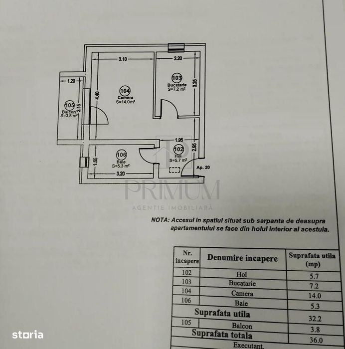 GIROC - AP. CU 1 CAMERA - mobilat si utilat, decomandat + POD PROPRIU
