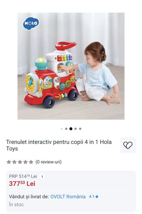 Antemergator jucărie  tren interactiv