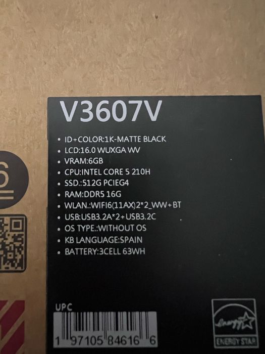 Laptop asus vivobook ultra 5 210H rtx 4050 16 gb 512 ssd nou sigilat