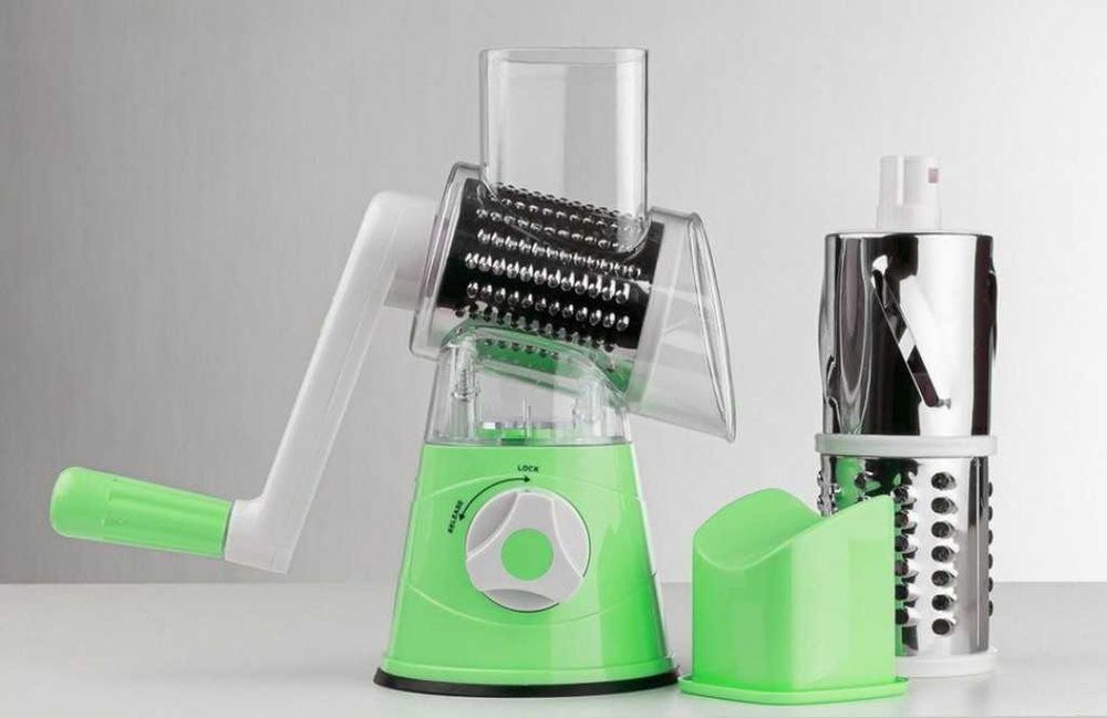 Интересно ренде тип ръчна мелничка с 3 рендета от неръждаема стомана