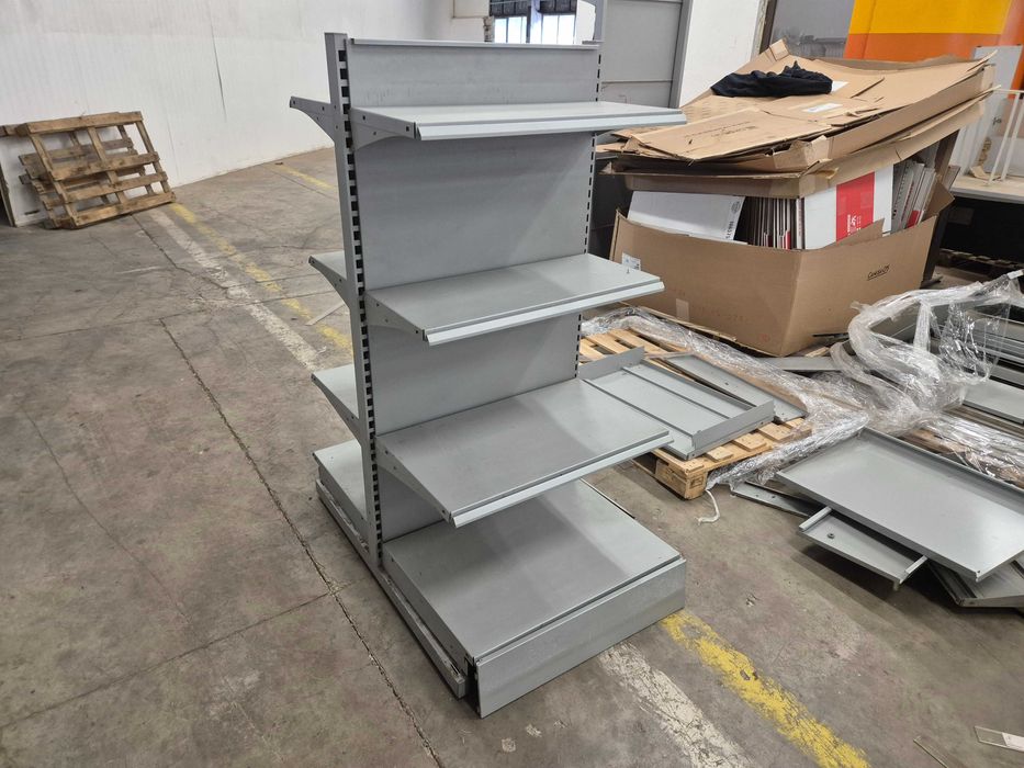 Солидни метални островни гондоли за магазин, островни рафтове